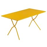 Lafuma Klappbarer Gartentisch 140 x 70 x 72 cm Balcony (Gelb Honig)