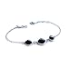 Produktbild Armband Bernstein Trio in Sterling silber 925, Gr. 17-20cm (Dunkel Kirsche/Schwarz Silber 925)