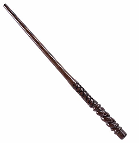 Handicraftviet,Handgeschnitzter Holz-Zauberstab, Zauberstäbe aus Echtholz/Holzstäbe für Zauber/Sammlerstück, Cosplay, Magic Fred Weasley, Weihnachten und Geburtstagsparty, 38.1 cm (S12)