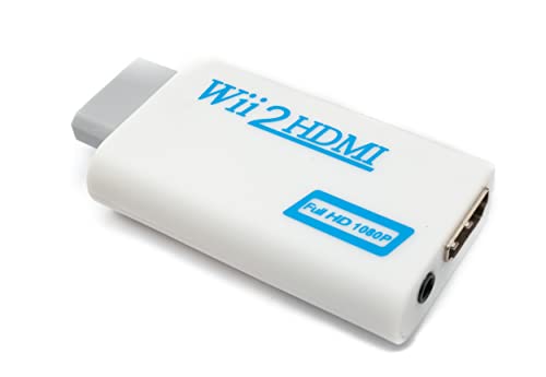 System-S Adaptador Wii Y Macho a HDMI estándar Macho AUX Hembra Cable para Nintendo Wii