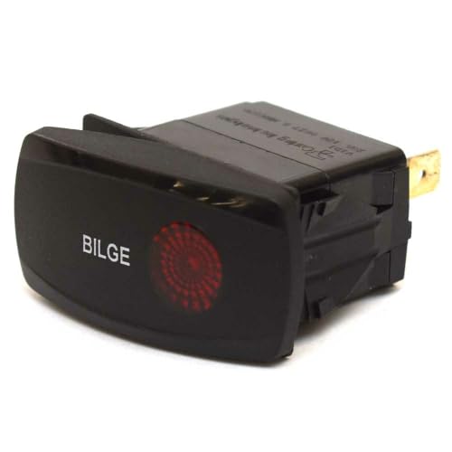 Carling On/Off Contura V Boat Rocker Switch | Bilge 3-Spade 12V Lit