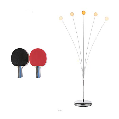 Braiton Tischtennistrainer Mit Elastischem Weichem Schaft,Höhenverstellbar, Mit 2 Schlägern Und 5 Übungsbällen Sport Für Kind Und Erwachsene Indoor Outdoor Play Länge 105Cm,Photo Color Cover