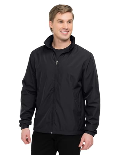 AFC Men’s Lightweight Windbreaker With Hood Water Resistant Lg to 6x Big & Tall