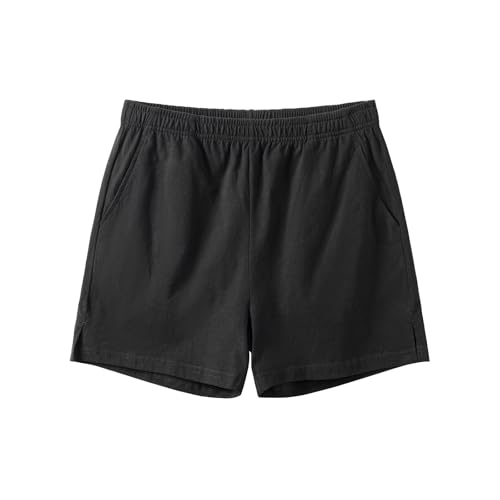 AMY COULEE Mens Lounge Shorts 4 inch Pajamas Bottoms Lightweight Cotton Sleeping Shorts with Pockets