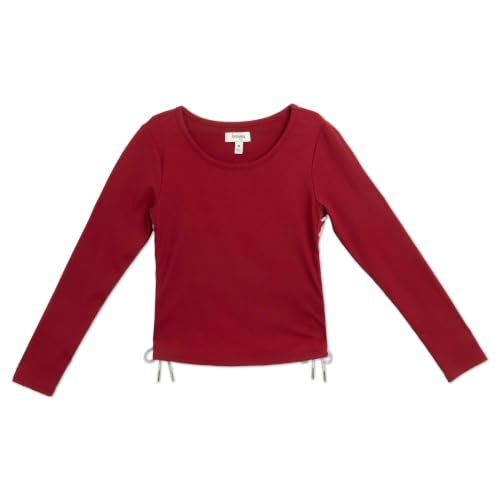 Image of Speechless Girls' Rib Knit Long Sleeve Side Drawstring