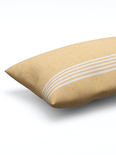 Image of 180 TC Pillow Cover Set of 2 | Pillow Cover Cotton 100% | Pillow Cover Set of 2 King Size | Wrinkle Free & Fade Resistance | Striped Pattern | Standard Size | All Season Use (Light Blue1)