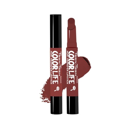 Image of TEEN.TEEN Non Transfer Water Proof Long Lasting Matte Lipstick (Brick Wine)