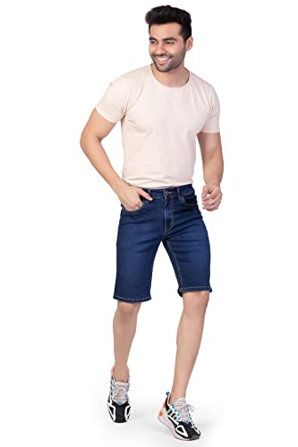 Image of Barcelona Men's Denim Shorts for Men - ICE Blue