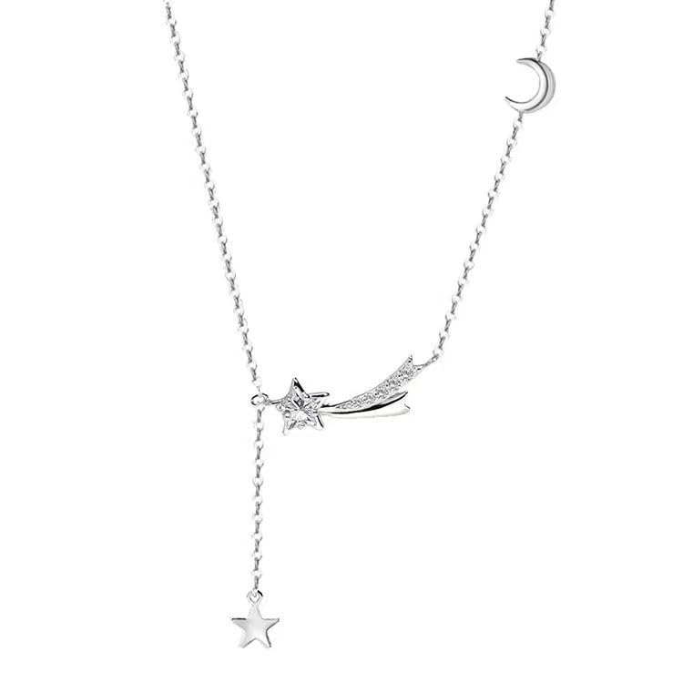 Star And Moon Tassel Necklace Women Long Pendant Celestial Charm Chain With Layered Accent-image-43
