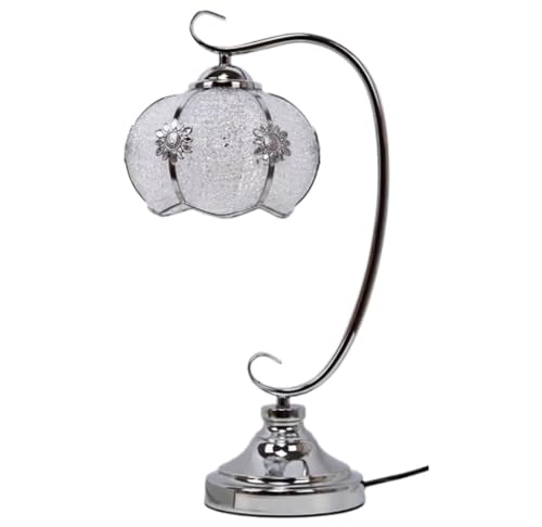 Lampe de chevet tactile en métal doré dotée d'un abat-jour acrylique moderne