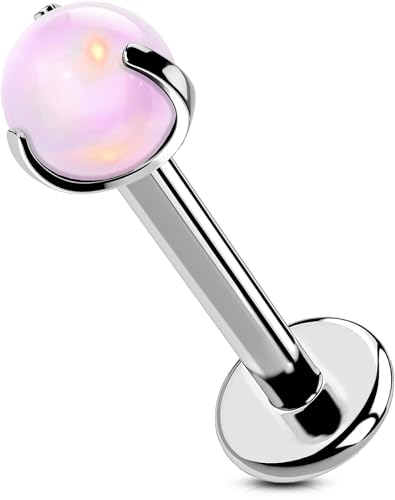 [OUFER Body Piercing] �O�s�A�X �`�^�� 16G ���l�W �t���b�g�o�b�N ����/��p 6/8mm �j�����p Lip Bars Helix Earring Labret Piercings Jewellery