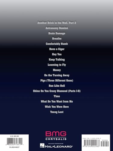 Pink Floyd – Guitar Anthology | Guitar Recorded Versions Songbook | 18 Note-for-Note Transcriptions with Tablature | Hal Leonard Sheet Music | Rock ... Advanced Players (Recorded Versions Guitar)