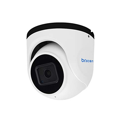 Brillcam 4K IP Camera,2.8mm Lens,8MP 30fps PoE Dome Camera,100ft Night Vision Outdoor Camera PoE,Built in Mic/SD Slot,256GB SD Card(Not Included)