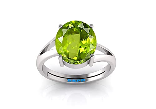 Bague péridot vert naturel réglable homme femme 4,60 carats Small