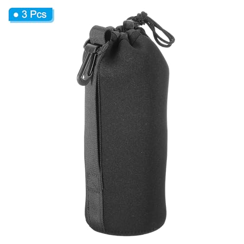 PATIKIL Camera Lens Bag, 3 Pcs 3.7" ID x 9.8" H Drawstring Lens Pouch with Thick Protective Neoprene - Image 3
