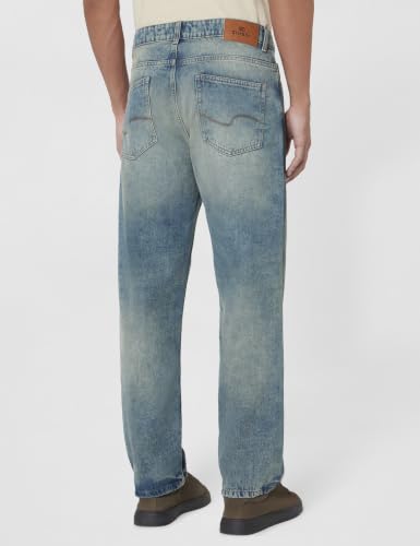 Image of Amazon Brand - Symbol Men 100% Cotton Relaxed Straight Fit Jeans | Casual Denim | Available in Plus Sizes