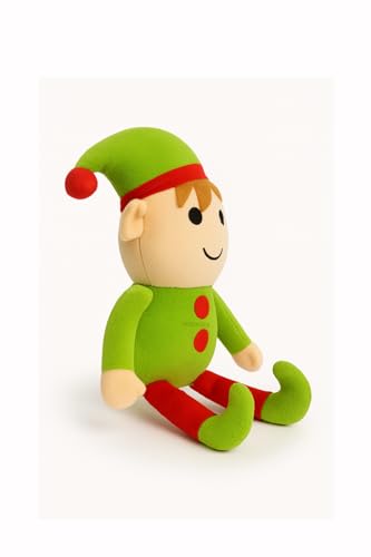 Image of Santa Clauss Driver Soft Toy for Girls Boys Kids,Red&Green,Santa Plush Stuffed Baby Teddy Gift Birthday, 30cm