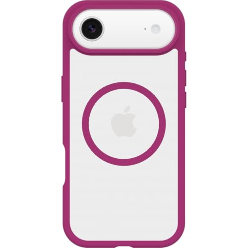 Image of OtterBox React MagSafe Case for iPhone Air - Transparent /Pink | Shockproof, drop-proof, ultra-slim, protective case, tested to military standard