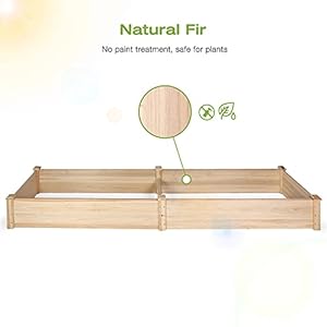 Woodenraisedgardenbed82ftoutdoorgardenboxforvegetableflowerherbinpatiobalconybackyard Urban Country Home Decor Wooden raised garden bed 82 ft outdoor garden box for vegetable flower herb in patio balcony backyard urban country home decor