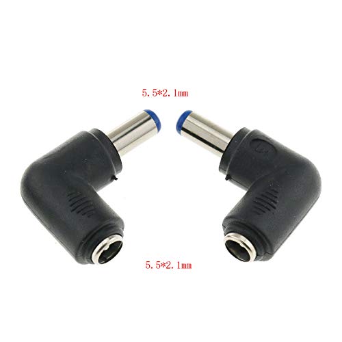 Adaptador Conector DC 5.5x2.1mm Ángulo 90° Pack 2 miniatura 2