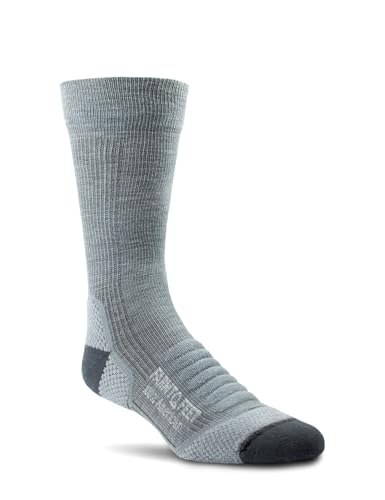 Farm to Feet Damascus Lightweight Merino Wool Crew Socks, Charcoal, Medium
