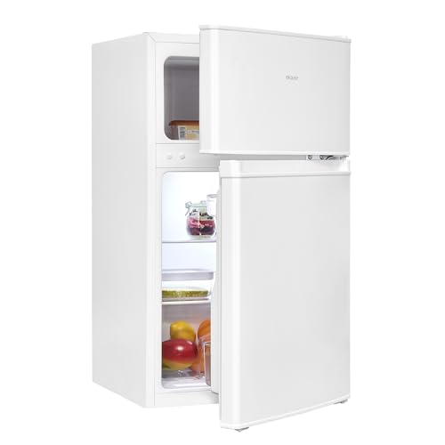 Exquisit Kühl-Gefrierkombination, 85 Liter, Kühlschrank mit Gefrierfach, 4-Sterne-Gefrieren, LED-Beleuchtung, kompakt, klein, KGC590-30-E-040E weiss Exquisit Kühl-Gefrierkombination, 85 Liter, Kühlschrank mit Gefrierfach, 4-Sterne-Gefrieren, LED-Beleuchtung, kompakt, klein, KGC590-30-E-040E weiss