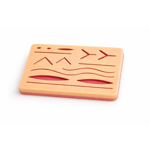 Image of B-Arm Suture Practice Pad - 3 Layer Silicone Suturing Training Pad with Skin, Fat & Muscle Layers | Reusable Medical Stitching Practice Model for Students & Suture Kit Training (Normal size)