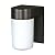 Nuvo Lighting SF77/137 Utility Fixture Die Cast Aluminum Durable Outdoor Wall Mount Porch and Patio Light with White Glass Cylinder, Black