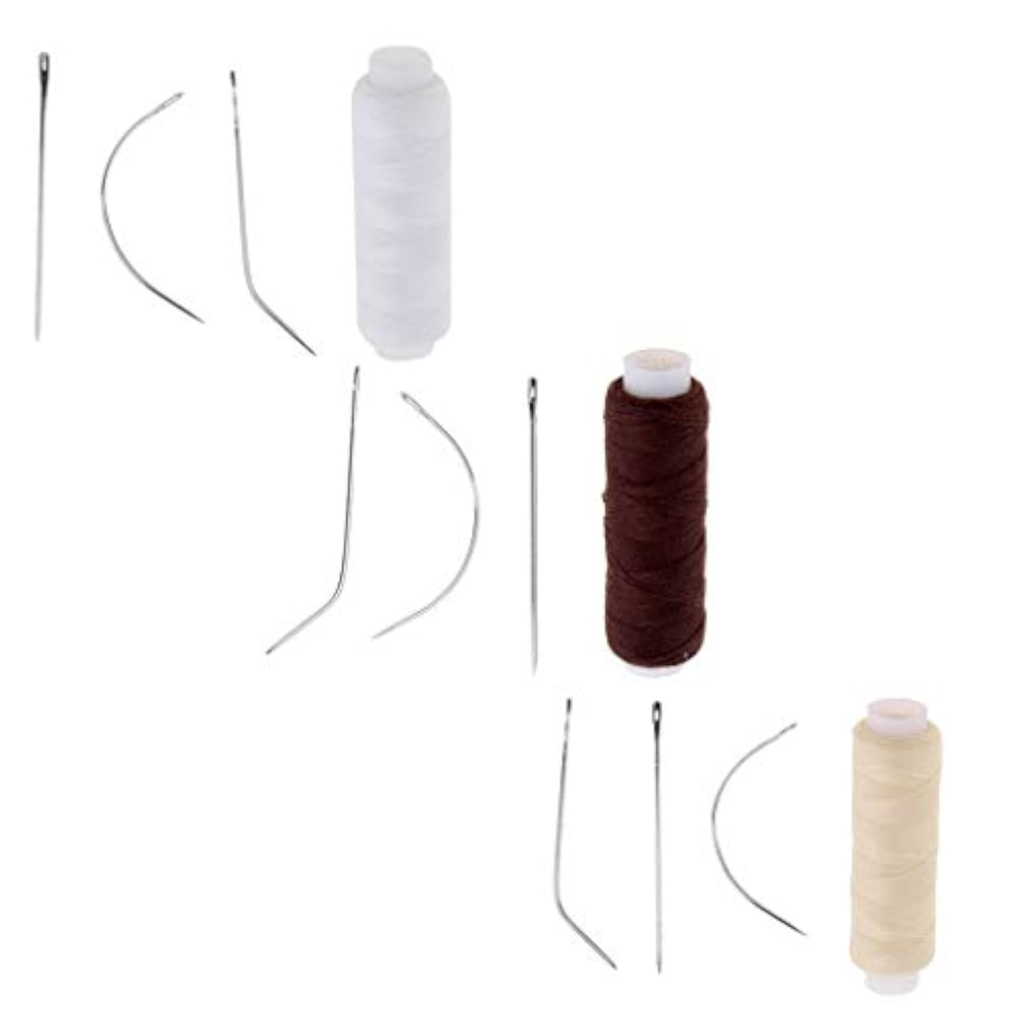 4 Set Hair Sewing Weaving Thread Needles Kit for Hair Extensions