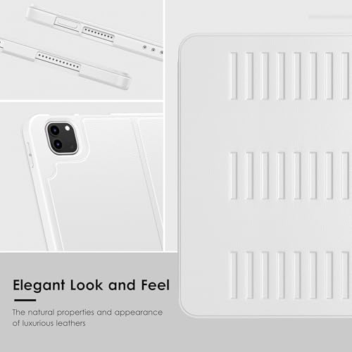 VIKESI Case for iPad Pro 12.9 6th / 5th / 4th / 3rd Generation Case 2022/2021/2020/2018,Multiple Angles Magnetic Stand Cover,Shockproof Soft Back,Pencil Holder,and Auto Sleep/Wake,White by VIKESI - Used condition - Image 5