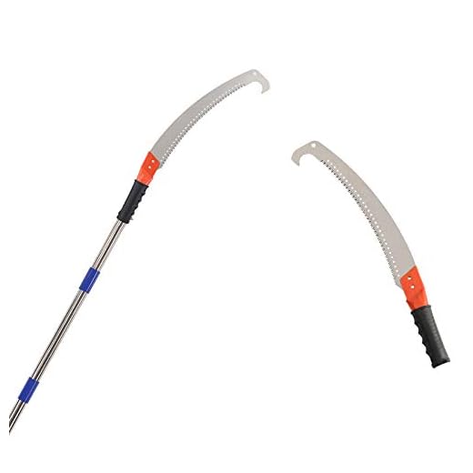 HOSKO 10FT Pole Saw for Tree Trimming, Long Extension Pruning Saw, Blade Tree Trimmer Pole, Manual Pole Cutter for, Yard Garden and Patios Trees Branches Cutting