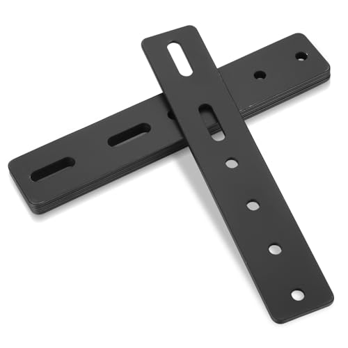 4 Pcs Flat Brackets for Wood, Flat Connecting Joining Plates, Heavy Duty Perforated Brackets, 4 Holes & 2 Slots Metal Mending Plates Braces Brackets for Timber Fixing Repair, 7.87x1.4/200x36mm - Image 3