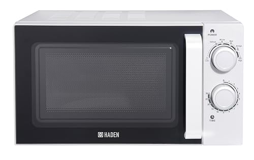 Haden Stainless Steel Interior Microwave Oven - 20l White Microwave, 700W with 6 Power Levels, 30min...