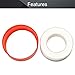 Othmro 2Pcs PTFE Pipe Sealant Tape 18mmX20mX0.1mm Plumbing Tape Pipe Tape Industrial Thread Sealants Teflon Tape Plumbers Tape Seal Tape for Plumber Pipe Thread Seal White Red
