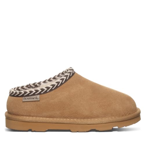 BEARPAW Tabitha Youth Iced Coffee Size 4 | Kid's Slipper | Comfortable & Lightweight Indoor & Outdoor Shoe