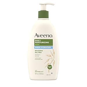 Aveeno Sheer Hydration Daily Moisturizing Fragrance-Free Lotion with Nourishing Prebiotic Oat, Fast-Absorbing Body…