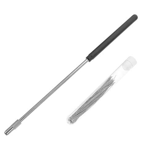 GLEAVI Tige D'Inoculation En Acier Inoxydable 22 Pouces Boucle Nichrome Outil Microbiologie Pour Expériences Scientifiques Et Laboratoire 2 Pièces