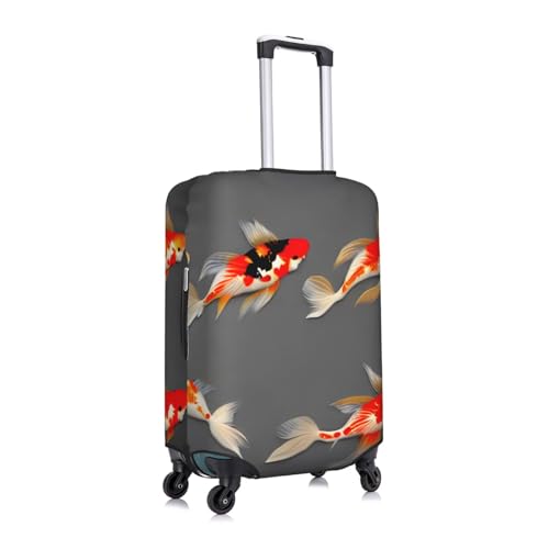 Traditional Koi Carps With Spots Print Luggage Suitcase Cover Protector Luggage Washable Covers With Concealed Zipper3