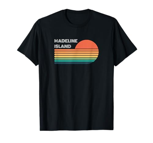 Madeline Island Retro Atardecer Camiseta