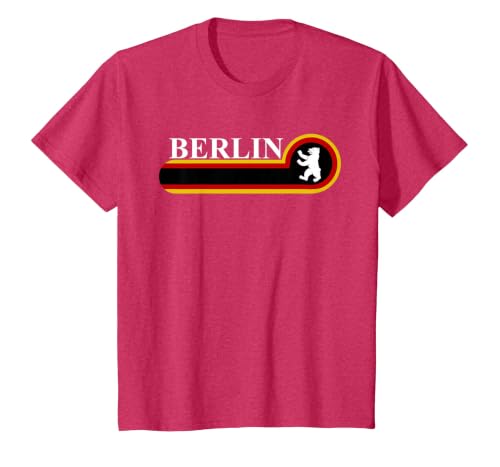Capital of Germany Berlin Berlin Bear T-Shirt, Youth, Red Heather, 3T