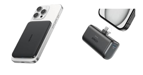 Anker Nano Power Bank, Ultra-Slim Magnetic Battery Pack, Qi2 Certified 15W Max Ultra-Fast MagSafe-Compatible Portable Charger, Ergonomic Design, for iPhone 16/15/14/13/12 Series Only