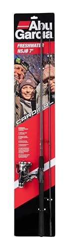 Canne Abu Garcia Cardinal anti encombrement ensemble canne 3 brins moulinet noir