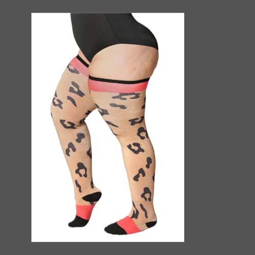 Image of Thunda Thighs Plus Size Thigh High Socks, Over the Knee High Boot Stockings Leg Warmers, Extra Long & Thick Socks