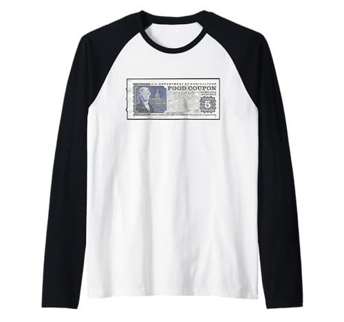 FUNNY FOODSTAMP GANGSTER GRAFFITI GANGSTA 90s PARTY 80s FOOD Raglan Baseball Tee