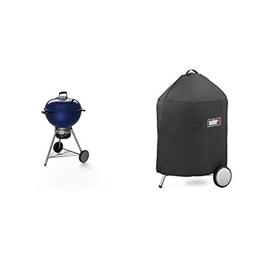 Image of Weber Master-Touch, Deep Ocean Blue with Cover