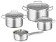 Rösle Expertiso Topf-Set 4-teilig aus Edelstahl mit Glasdeckel