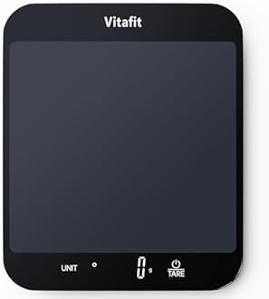 Vitafit 33lb Food Scale, High Accuracy in 0.1oz by Our Professional Factory Since 2001, Digital Kitchen Scale Weight Grams and Ounces for Cooking & Baking, 8.5x7.1in Big Platform, 3*AAA Battery, Black
