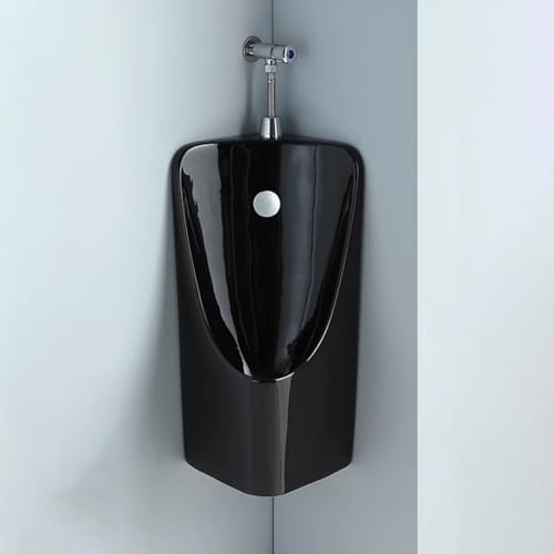 Orinal de cerámica montado en la pared con lavabo, diseño de esquina que ahorra espacio para una fácil limpieza