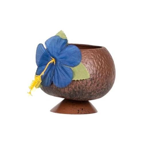 Hawaii Becher Kokosnuss Kunststoff - Braun