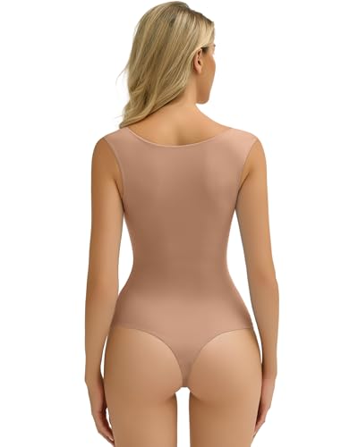 Image of Avidlove Bodysuits for Women Square Neck Body Suit Double Lined Tank Top Bodysuit Soft